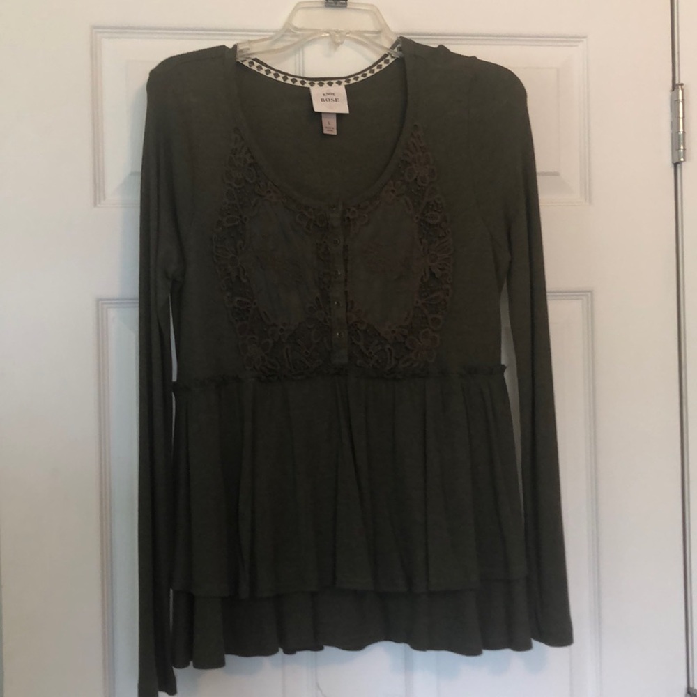 hunter green knox rose top